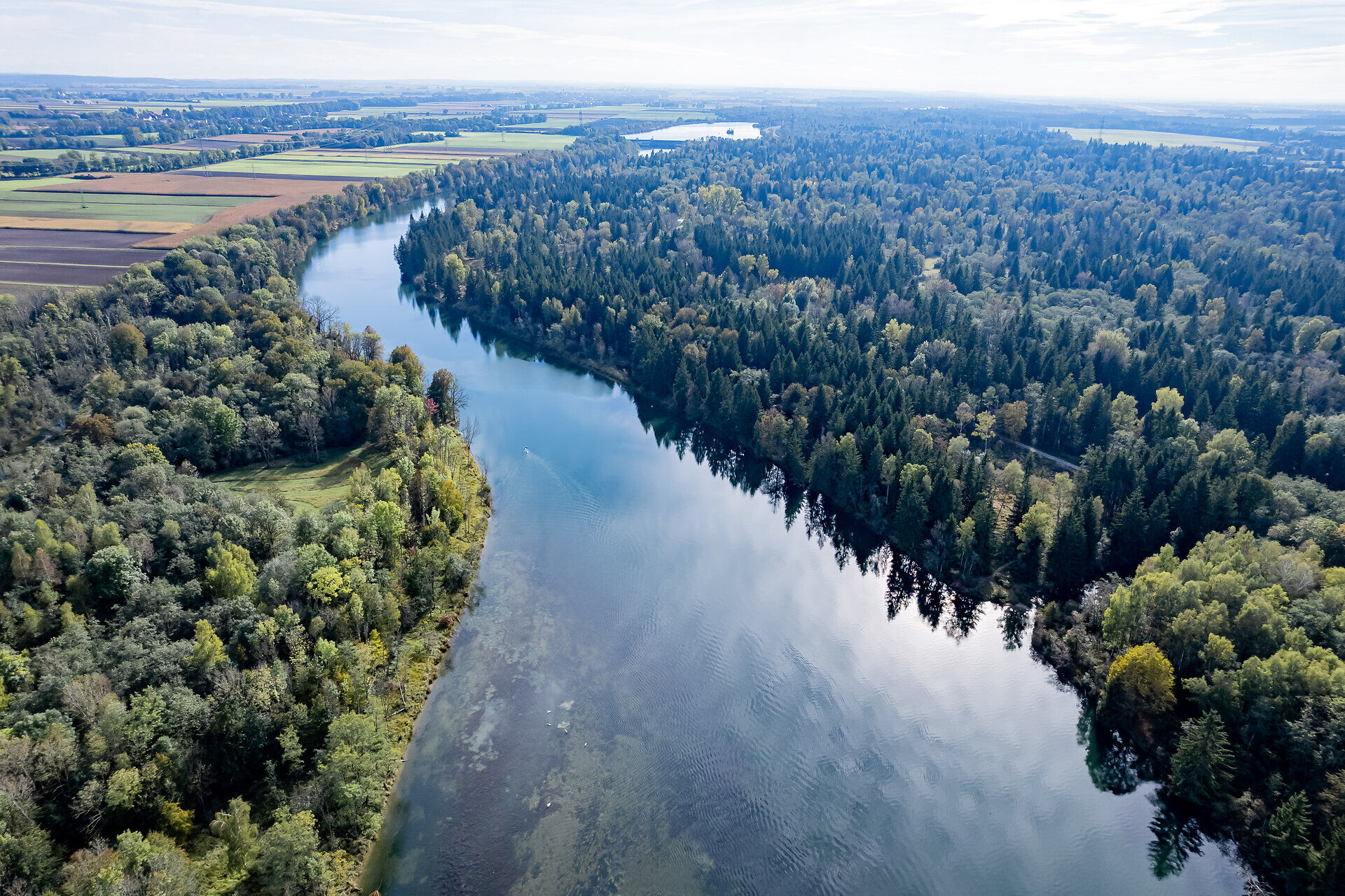 Blick vom Mandichosee auf den Lech
